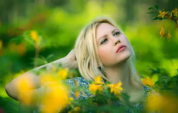 Summer, girl, portrait