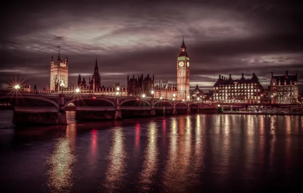 Picture night, lights, England, London
