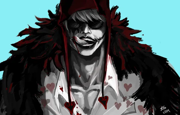 Language, hat, art, glasses, Anime, guy, Anime, One Piece