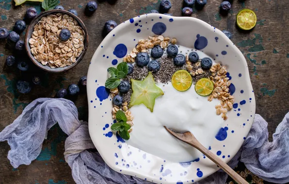 Berries, Breakfast, yogurt, oatmeal, Natasha Breen, Chia