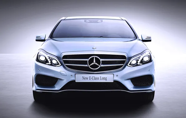 Picture Machine, Mercedes, Grille, Grey, Silver, The hood, Sedan, Lights