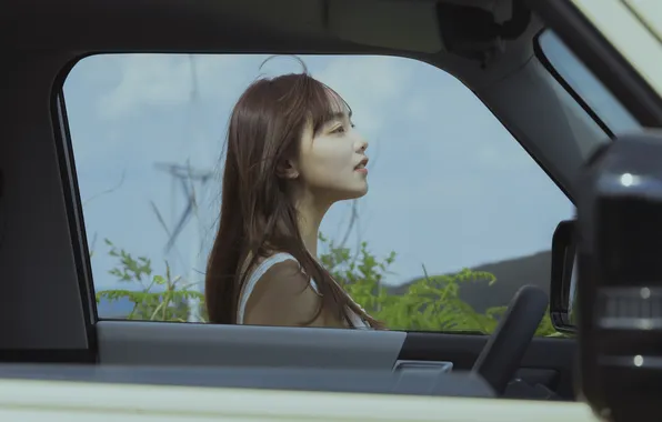 Car, Beautiful, Asian, Model, Smile, Woman, Cute, Pretty