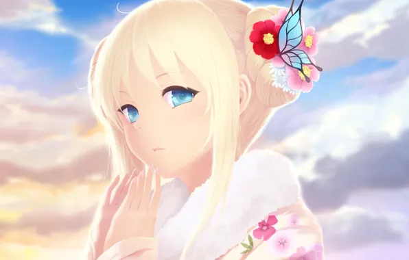 Picture girl, face, anime, barrette, art, boku wa tomodachi ga sukunai, kashiwazaki sena, cait