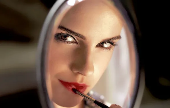 Emma Watson, model, beauty, reflection, actress, mirror, celebrity