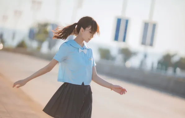 Beautiful, Asian, Model, Street, Woman, Road, Cute, Pretty