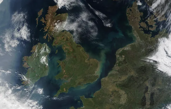Sea, Strait, earth, shore, view, contour, France, Europe