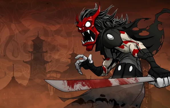 Game, Wallpaper, sword, tattoo, dagger, sword, ninja, ninja