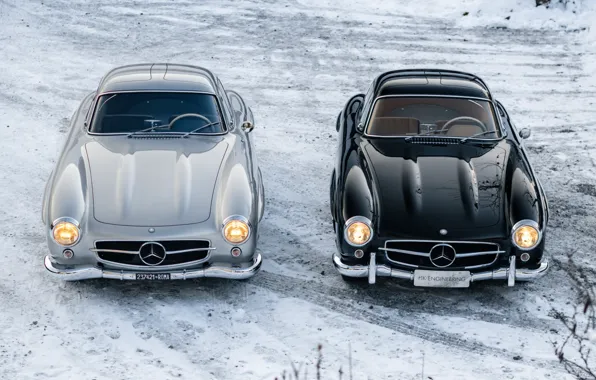 Mercedes-Benz, legend, 300SL, Mercedes-Benz 300 SL, Gullwing, front view
