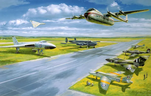Aviation, figure, Aircraft, fighters, the airfield, RAF