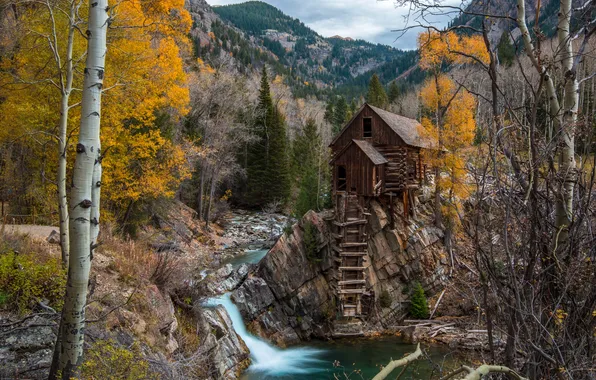 Picture United States, landscape, Crystal Mill