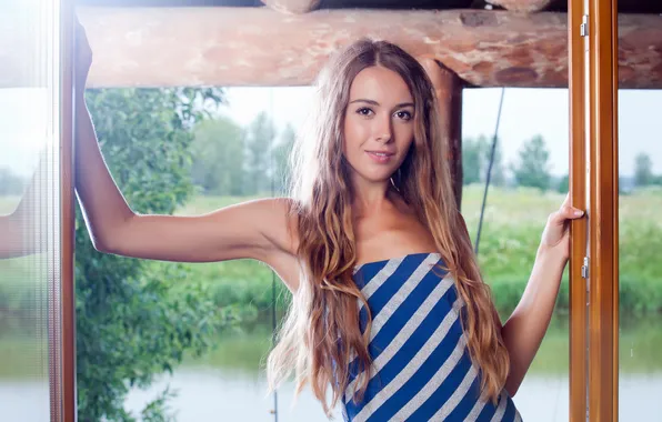 Look, girl, sweetheart, hair, dress, blonde, Lina Diamond