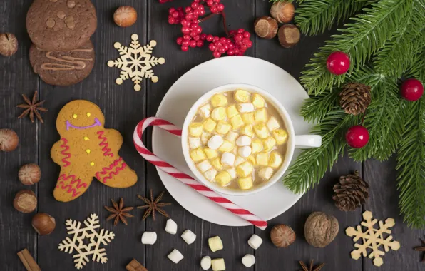 Decoration, New Year, Christmas, mug, Christmas, cup, New Year, cocoa