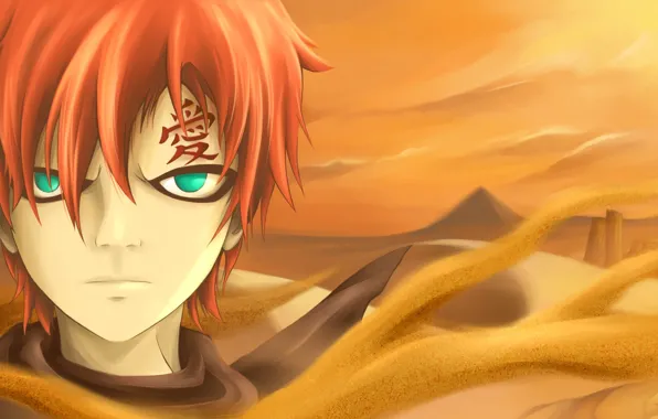 Download Gaara in the Anime series Naruto Wallpaper