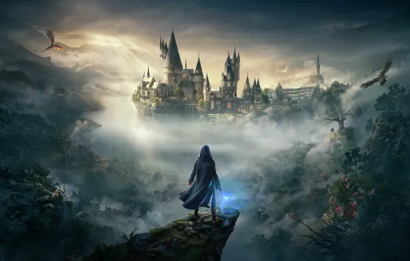 Castle, owl, magic, magic, dragon, the game, MAG, school