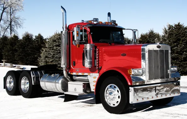 Picture the sky, truck, chrome, the front, truck, tractor, Trak, Peterbilt