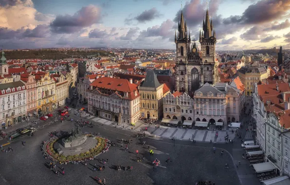 The city, Praga, Old Town square