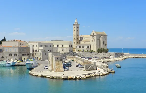 Sea, Italy, Cathedral, Trani
