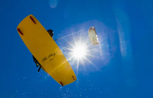 Picture the sky, flight, Board, Sergey Dolya, kitesurfing, kite