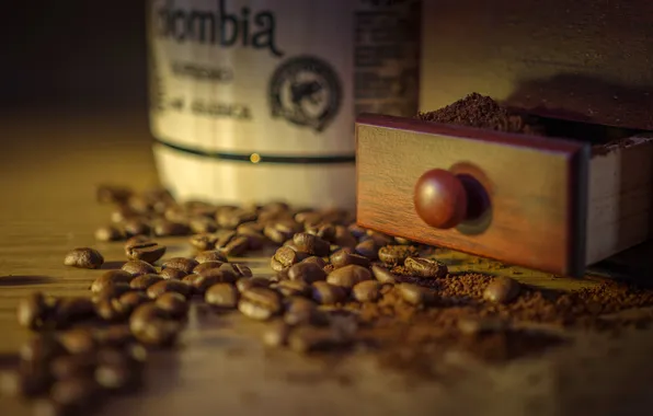Picture macro, coffee, grain
