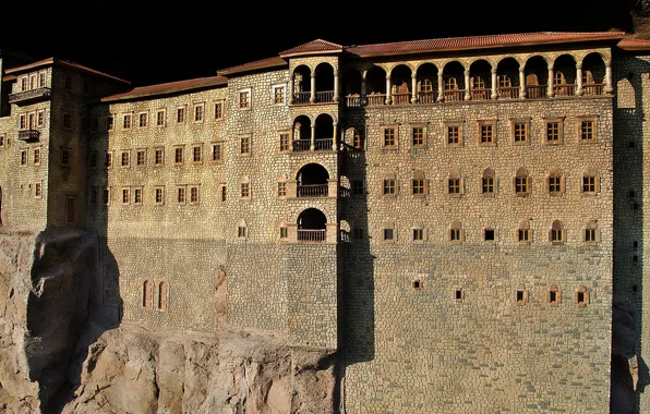 Picture house, wall, rocks, Windows, Istanbul, Miniaturk