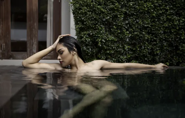 Picture water, girl, pool