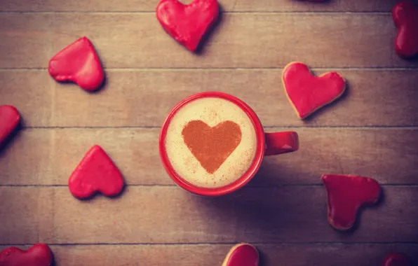 Picture love, background, Wallpaper, mood, heart, mug, Cup, wallpaper