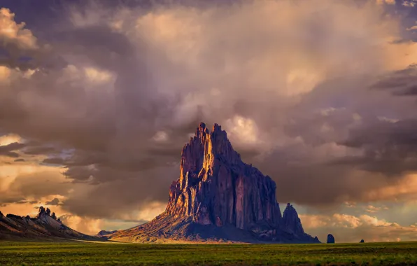The sky, clouds, clouds, nature, rain, rocks, desert, USA