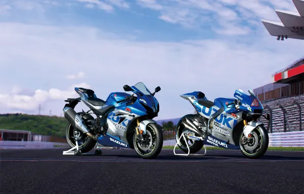 Picture suzuki, blue, bikes, gsx-r1000r