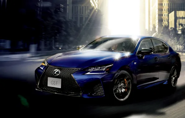 Blue, Lexus, sedan, Lexus, GS F