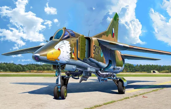 Picture USSR, fighter-bomber, multi-role fighter, Michal Reinis, Czechoslovakia, MiG-23BN