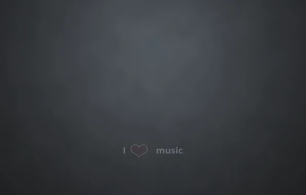 Picture the inscription, heart, minimalism, minimalism, heart, i love music, 2560x1600, lettering