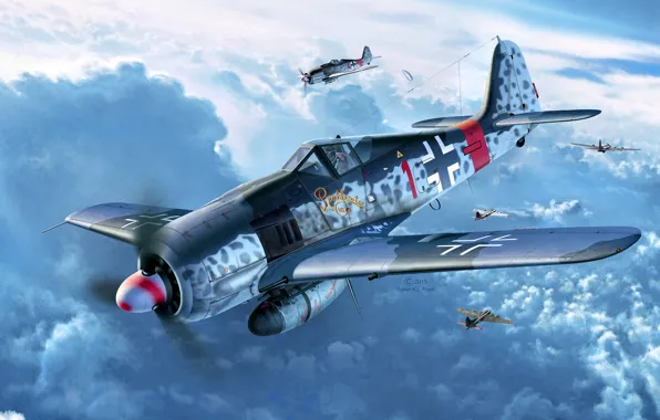 Wallpaper Focke-Wulf, Fw.190A-8, Sturmbock, 2x20-mm cannon MG 151, 2x30 ...