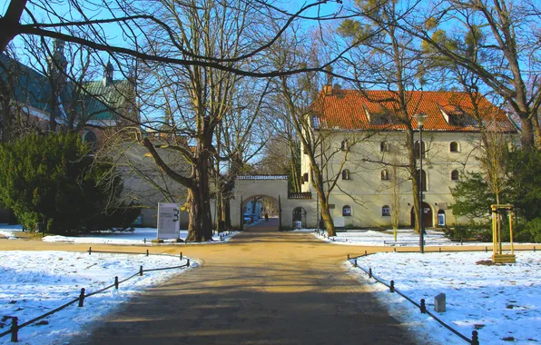 Road, park, building, historic
