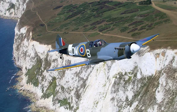 Landscape, fighter, British, Spitfire, single-engine, Supermarine