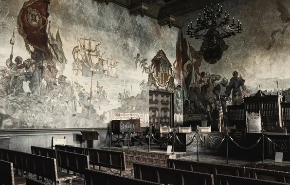 Abstraction, Wallpaper, chandelier, Art