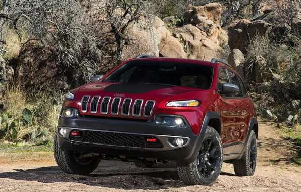 SUV, car, the front, Jeep, Trailhawk, powerful