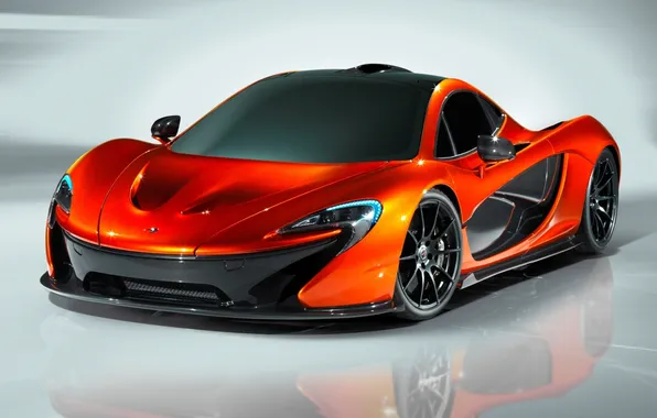 Concept, orange, background, McLaren, the concept, supercar, the front, McLaren