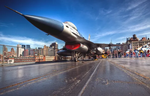 Picture The city, The plane, Fighter, Day, New York, BBC, Multipurpose, Single