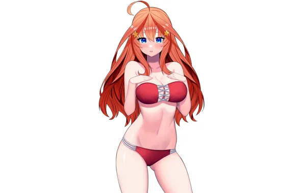Girl, sexy, cleavage, long hair, boobs, anime, blue eyes, beautiful