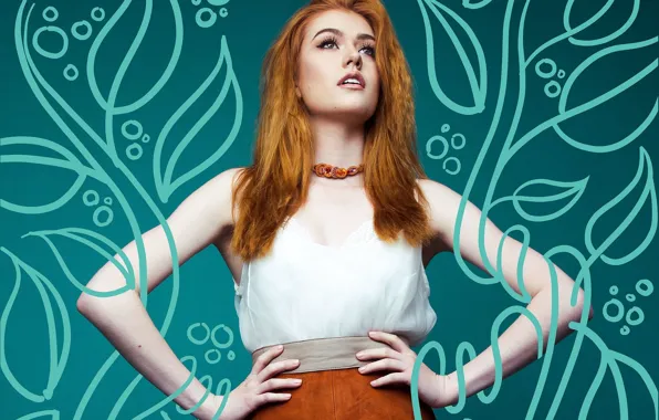 Actress, red, Katherine McNamara