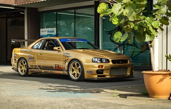 Picture GTR, Nissan, Skyline, Gold