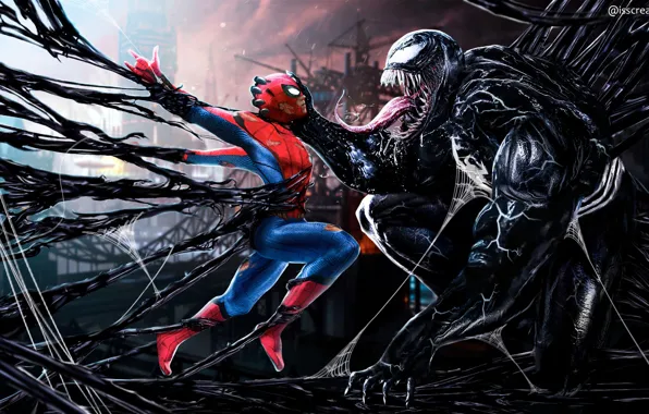 Picture Tom Hardy, Venom, Peter Parker, Spider Man, Eddie Brock, Tom Holland