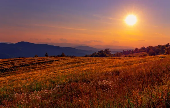 The sky, the sun, hills, Bosnia, Bosnia