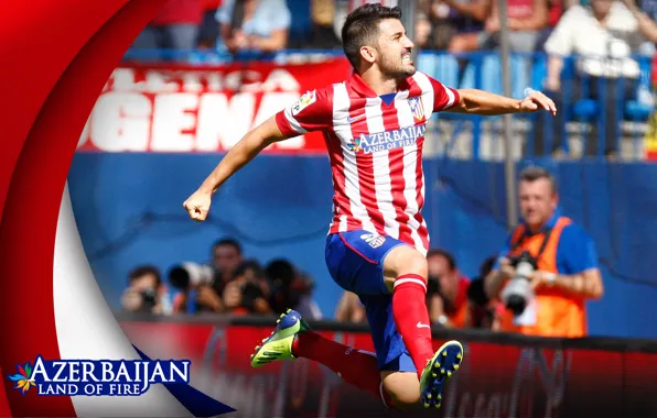 Sport, football, Spain, David Villa, player, Azerbaijan, Atletico Madrid, land of fire