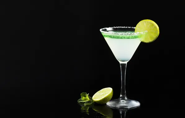 Space, glass, cocktail, lime, copy