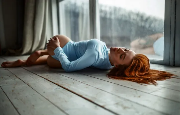 Model, redhead, pose, Vadim Podoprigora
