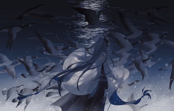 Water, girl, duck, Honkai Impact 3, Azure Empyrea