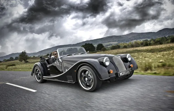 Black, Morgan, 2014, Morgan Sports Car, Black Wheels, Model 8