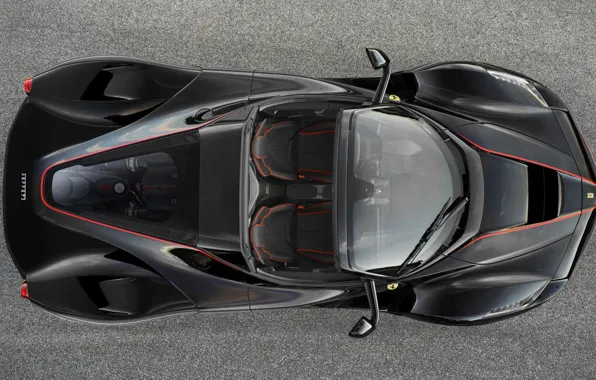 Picture Ferrari, Black, the view from the top, new, Spider, LaFerrari