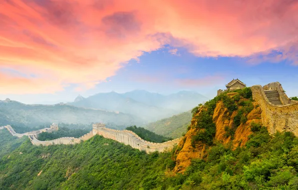 Picture world, wall, landscape, china, great, beijing, heritage, jinshanling